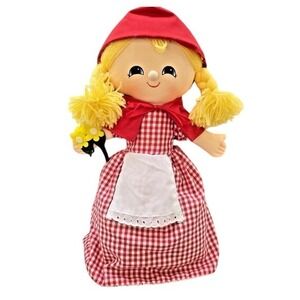 1984 Vintage Topsy Turvy Doll Red Riding Hood R Dakin Grandma Wolf Plush Toy 13"
